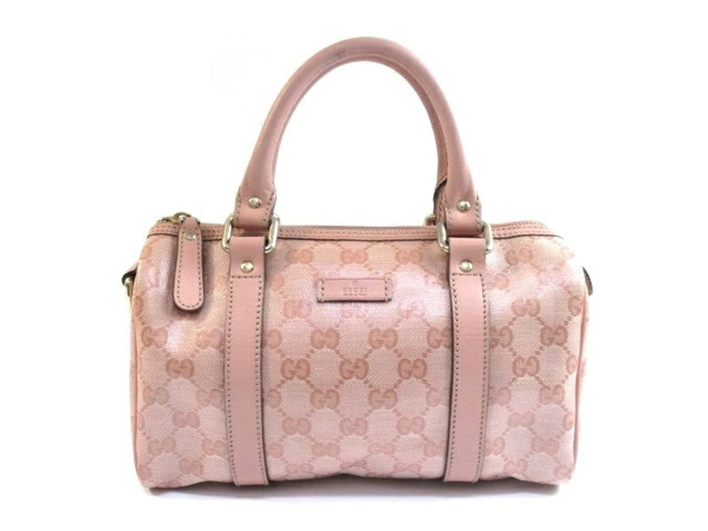 Gucci bag handbag canvas pink